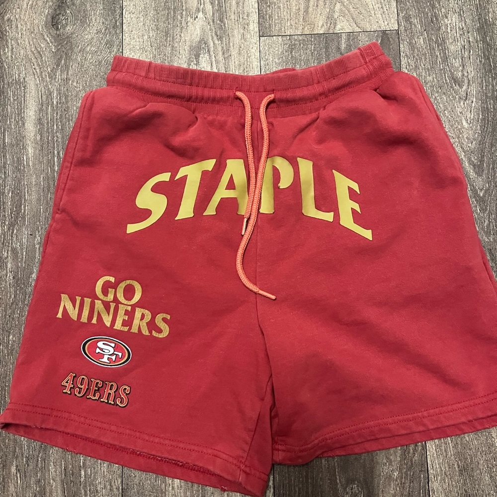 49ers Red Sweat shorts Mens M